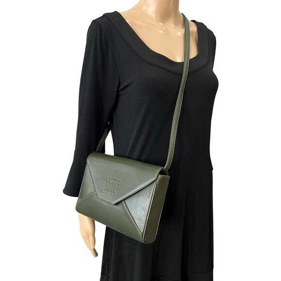 Celine Vintage Embossed Leather Crossbody Bag - Picture 3 of 10